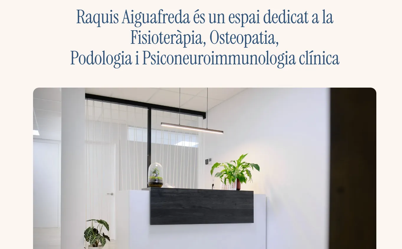 Raquis Aiguafreda – Centre de salut i benestar